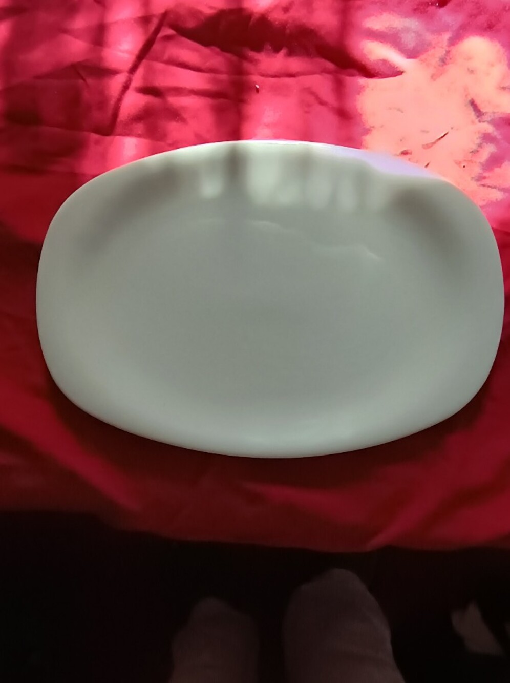 Impromptu Iroquois Ben Seibel Bridal White Oval Ceramic 11 in Serving Platter
